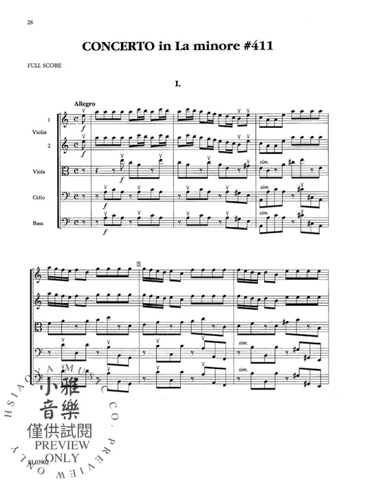 The Best of Antonio Vivaldi Concertos, Volume One For String Orchestra or String Quartet 韋瓦第 協奏曲 弦樂團弦樂四重奏 | 小雅音樂 Hsiaoya Music