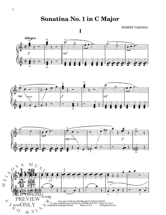 Vandall Sonatinas Four Original Sonatinas 小奏鳴曲 | 小雅音樂 Hsiaoya Music