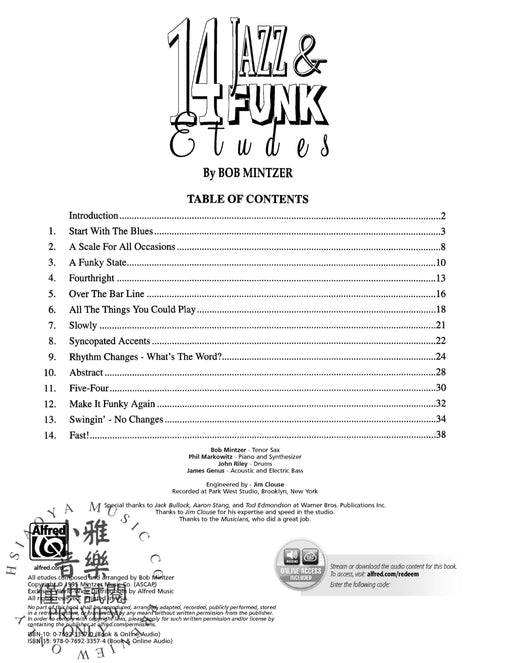 14 Jazz & Funk Etudes 放克音樂練習曲 | 小雅音樂 Hsiaoya Music