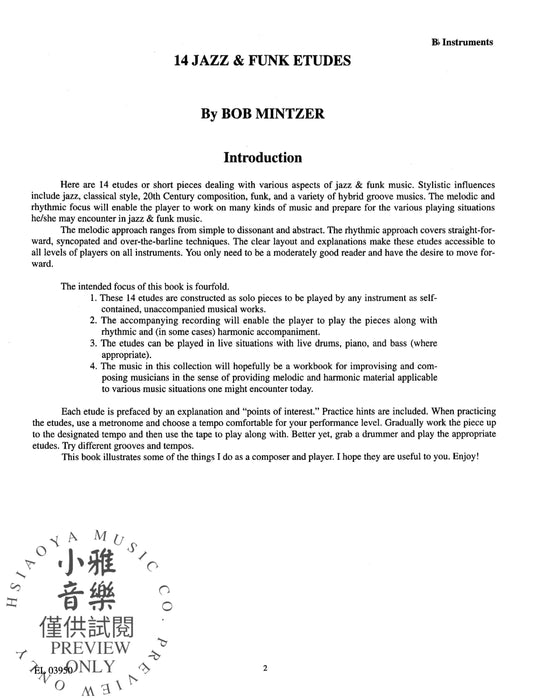 14 Jazz & Funk Etudes 放克音樂練習曲 | 小雅音樂 Hsiaoya Music