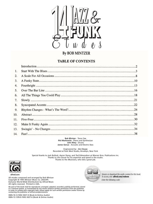 14 Jazz & Funk Etudes 放克音樂練習曲 | 小雅音樂 Hsiaoya Music