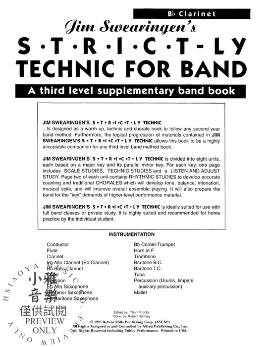 S*t*r*i*c*t-ly [Strictly] Technic for Band A Third Level Supplementary Band Book | 小雅音樂 Hsiaoya Music