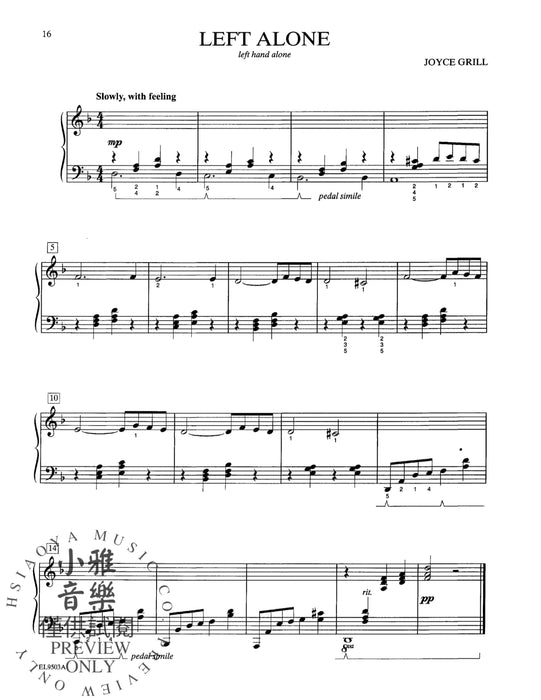 Left Alone -- Right On! 14 Original Pieces for Left Hand Alone or Right Hand Alone 小品 | 小雅音樂 Hsiaoya Music