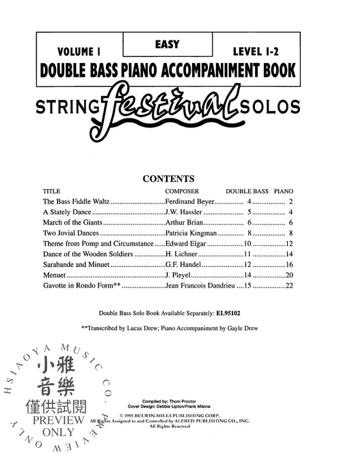 String Festival Solos, Volume I 弦樂 獨奏 | 小雅音樂 Hsiaoya Music