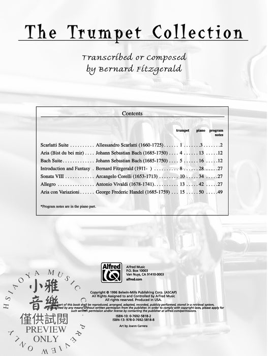 The Trumpet Collection Compositions and Transcriptions of Bernard Fitzgerald 小號 | 小雅音樂 Hsiaoya Music