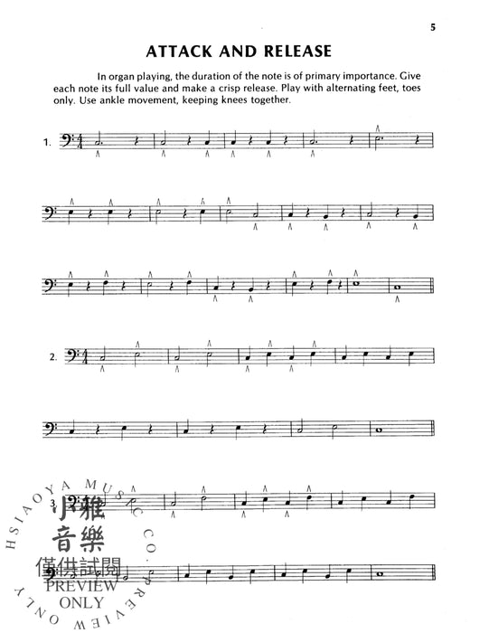 Pedal Mastery for Organ 管風琴 | 小雅音樂 Hsiaoya Music