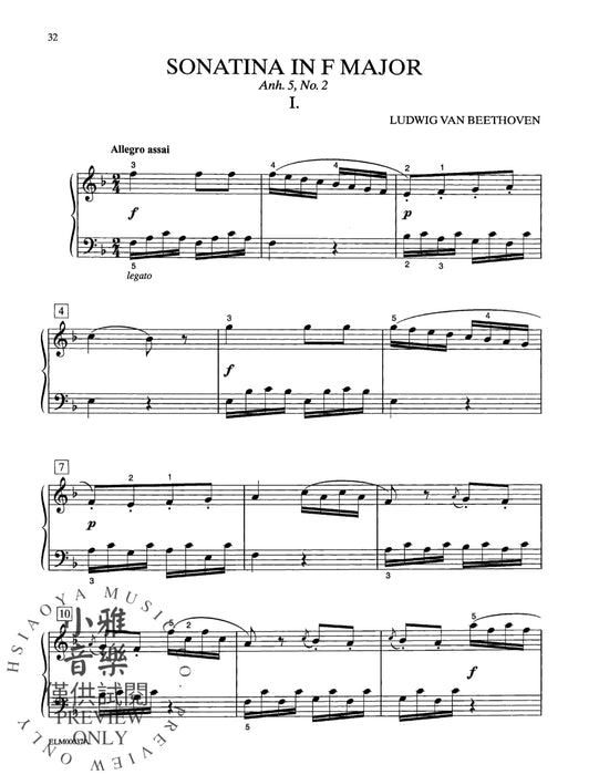 Sonatinas, Volume I Early Intermediate Piano Solos by Master Composers 小奏鳴曲 鋼琴 獨奏 | 小雅音樂 Hsiaoya Music