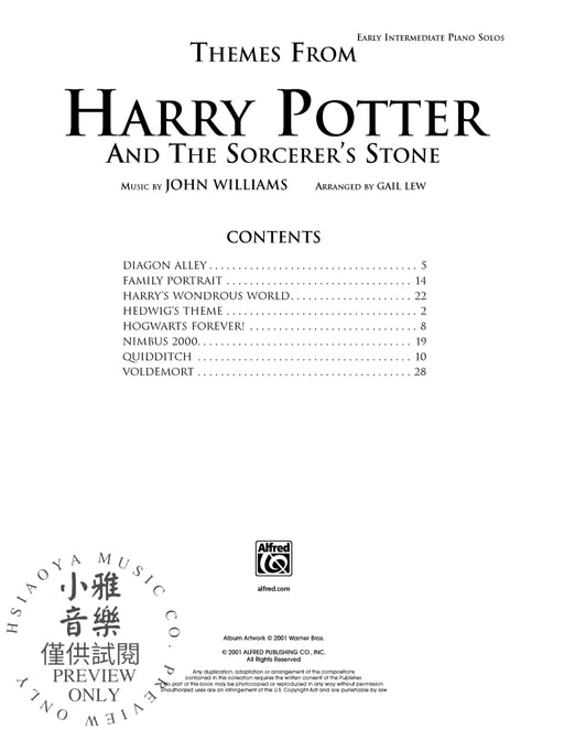 Harry Potter and the Sorcerer's Stone, Themes from, Level 3 | 小雅音樂 Hsiaoya Music