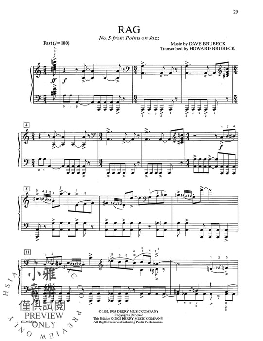 Dave Brubeck: Selections from Seriously Brubeck Original Music by Dave Brubeck | 小雅音樂 Hsiaoya Music