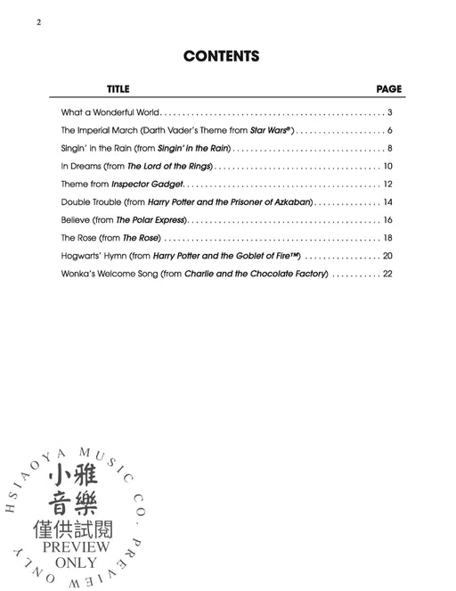 Popular Piano Library: Movie Hits, Level 1 鋼琴 | 小雅音樂 Hsiaoya Music