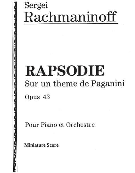 Rhapsodie, Opus 43 拉赫瑪尼諾夫 狂想曲 作品 總譜 | 小雅音樂 Hsiaoya Music