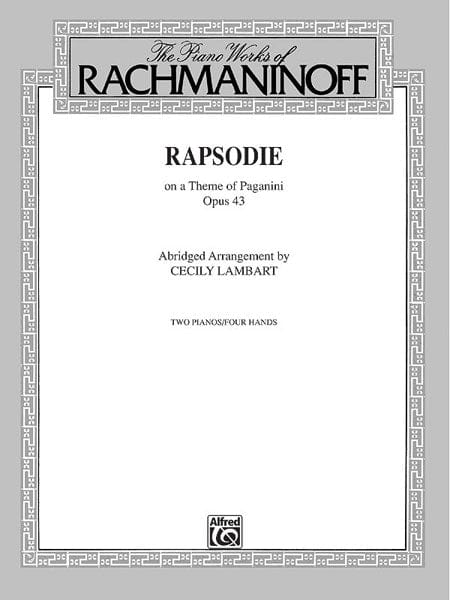 Rhapsody, Opus 43, on a Theme by Paganini (Abridged Arrangement) 拉赫瑪尼諾夫 狂想曲 作品 主題 編曲 | 小雅音樂 Hsiaoya Music