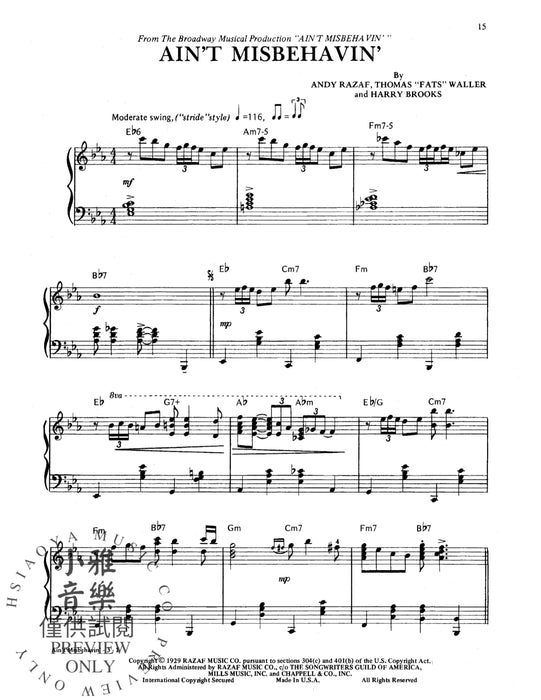 Favorite Jazz for Piano Solo Intermediate to Advanced 爵士音樂 鋼琴 獨奏 | 小雅音樂 Hsiaoya Music