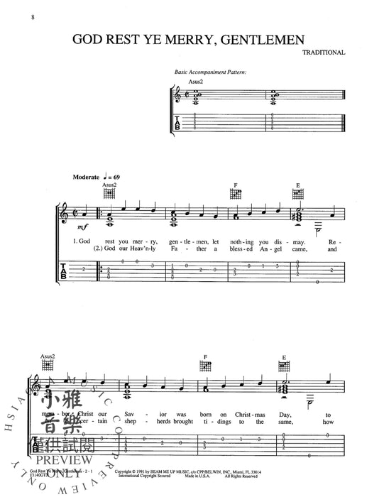 The Christmas Guitar Book A Collection of Easy Solos 吉他 獨奏 | 小雅音樂 Hsiaoya Music