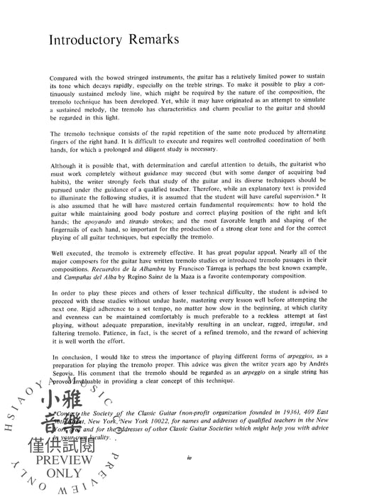 Complete Study of Tremolo for the Classic Guitar 吉他 | 小雅音樂 Hsiaoya Music