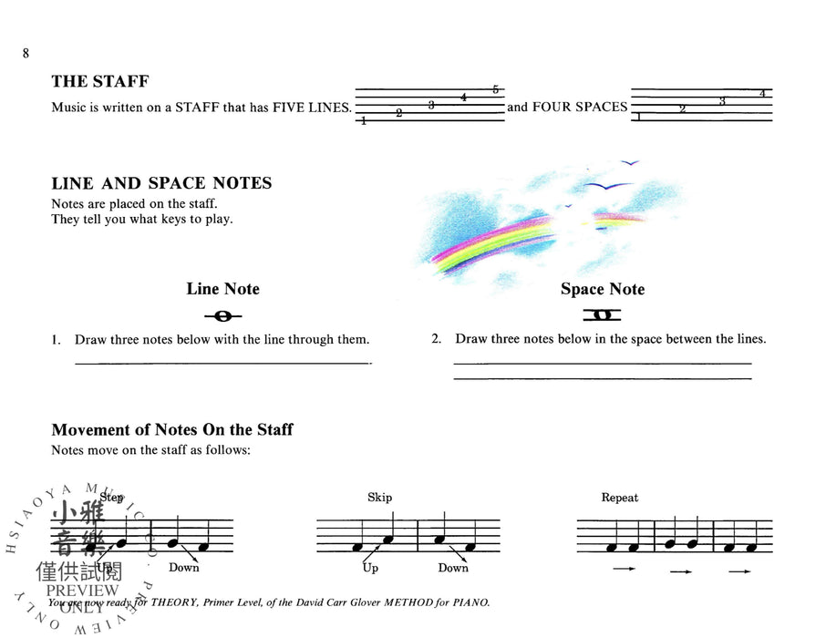 David Carr Glover Method for Piano: Lessons, Primer 鋼琴 | 小雅音樂 Hsiaoya Music