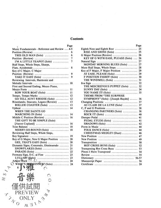 David Carr Glover Method for Piano: Lessons, Level 1 鋼琴 | 小雅音樂 Hsiaoya Music