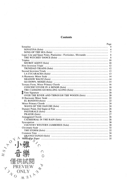 David Carr Glover Method for Piano: Performance, Level 3 鋼琴 | 小雅音樂 Hsiaoya Music