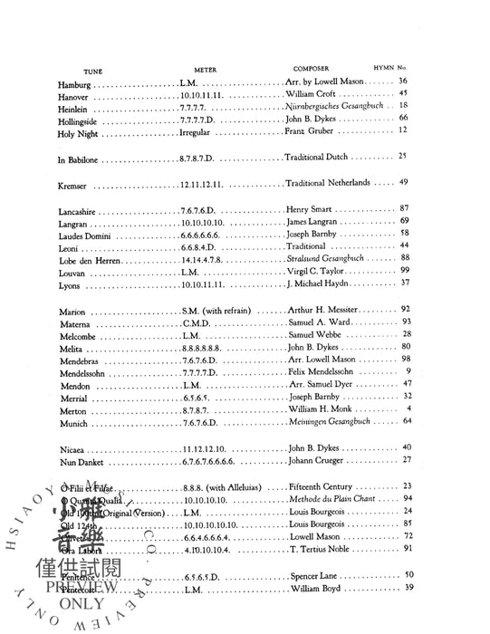 Free Organ Accompaniments to One Hundred Well-Known Hymn Tunes 管風琴 伴奏 讚美歌 | 小雅音樂 Hsiaoya Music