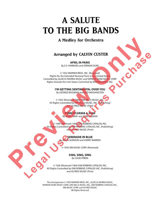 A Salute to the Big Bands 總譜 | 小雅音樂 Hsiaoya Music