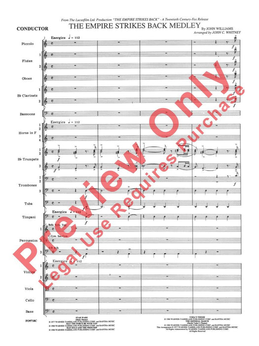 The Empire Strikes Back Medley 組合曲 總譜 | 小雅音樂 Hsiaoya Music