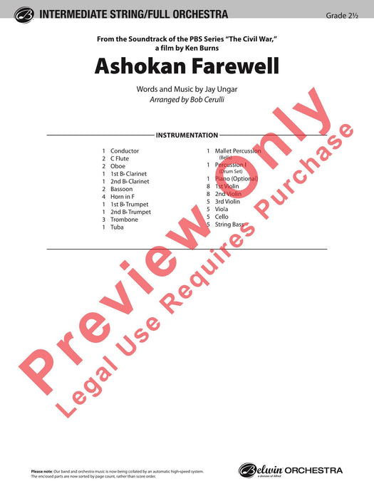 Ashokan Farewell 總譜 | 小雅音樂 Hsiaoya Music