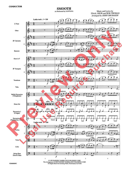 Smooth As Performed by Santana 總譜 | 小雅音樂 Hsiaoya Music