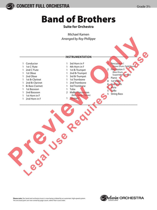 Band of Brothers 總譜 | 小雅音樂 Hsiaoya Music