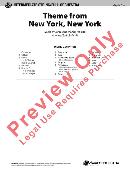 New York, New York, Theme from 主題 總譜 | 小雅音樂 Hsiaoya Music