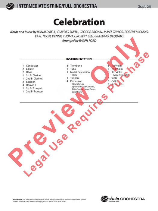 Celebration 總譜 | 小雅音樂 Hsiaoya Music