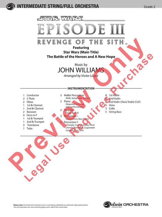 Star Wars®: Episode III Revenge of the Sith, Selections from | 小雅音樂 Hsiaoya Music