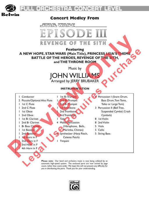 Star Wars®: Episode III Revenge of the Sith, Concert Medley from Featuring: A New Hope / Star Wars (Main Title) / Princess Lea's Theme / Battle of the Heroes / Revenge of the Sith / The Throne Room 音樂會 組合曲 主題 | 小雅音樂 Hsiaoya Music