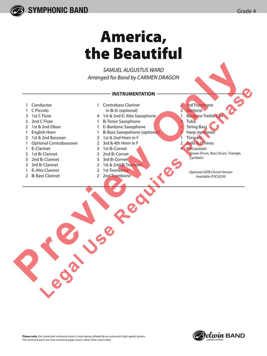 America, the Beautiful 總譜 | 小雅音樂 Hsiaoya Music