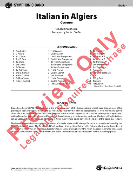 Italian in Algiers 羅西尼 總譜 | 小雅音樂 Hsiaoya Music