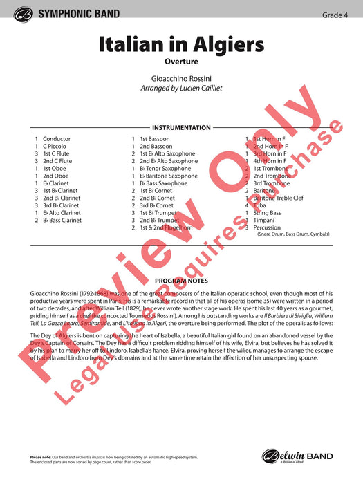 Italian in Algiers 羅西尼 總譜 | 小雅音樂 Hsiaoya Music