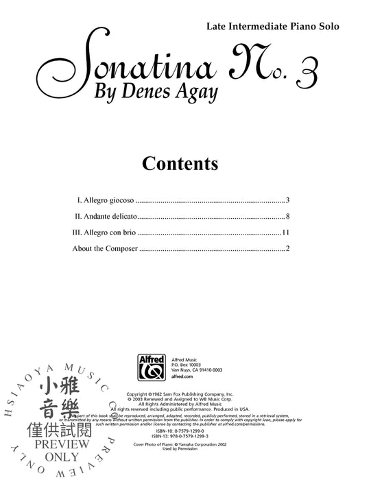 Sonatina No. 3 小奏鳴曲 | 小雅音樂 Hsiaoya Music