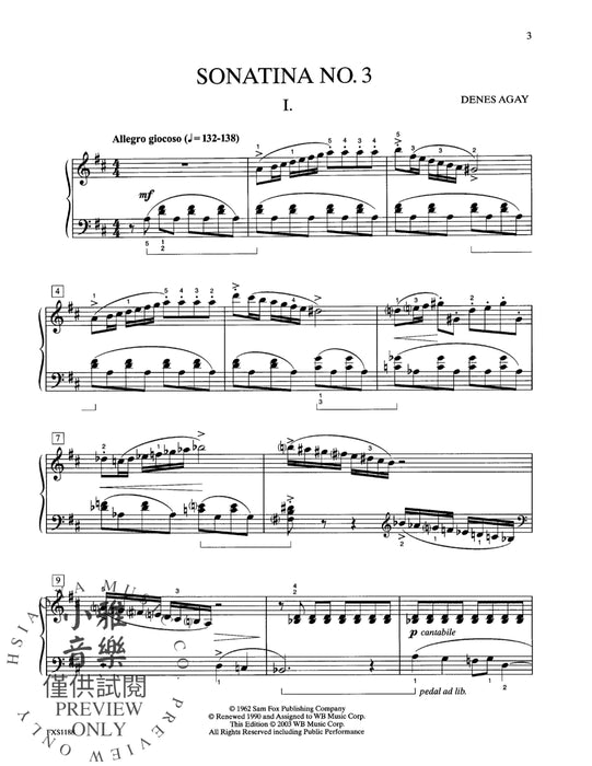 Sonatina No. 3 小奏鳴曲 | 小雅音樂 Hsiaoya Music