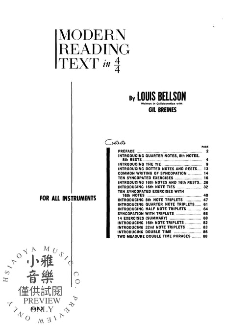 Modern Reading Text in 4/4 For All Instruments | 小雅音樂 Hsiaoya Music