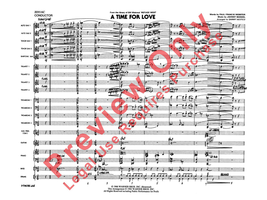 A Time for Love 總譜 | 小雅音樂 Hsiaoya Music