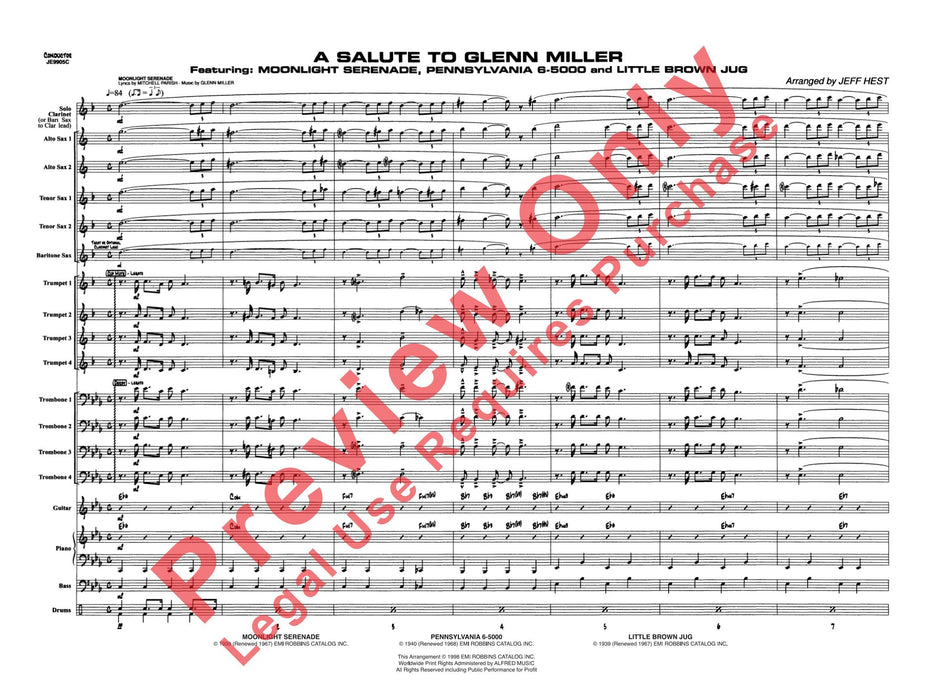 A Salute to Glenn Miller 總譜 | 小雅音樂 Hsiaoya Music