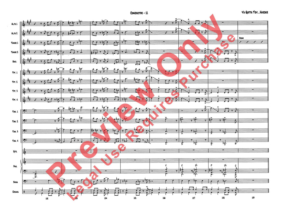 Ya Gotta Try . . . Harder 總譜 | 小雅音樂 Hsiaoya Music