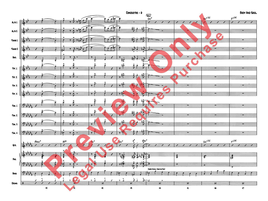 Body and Soul 靈魂樂 總譜 | 小雅音樂 Hsiaoya Music