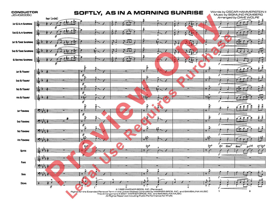 Softly, As in a Morning Sunrise 總譜 | 小雅音樂 Hsiaoya Music