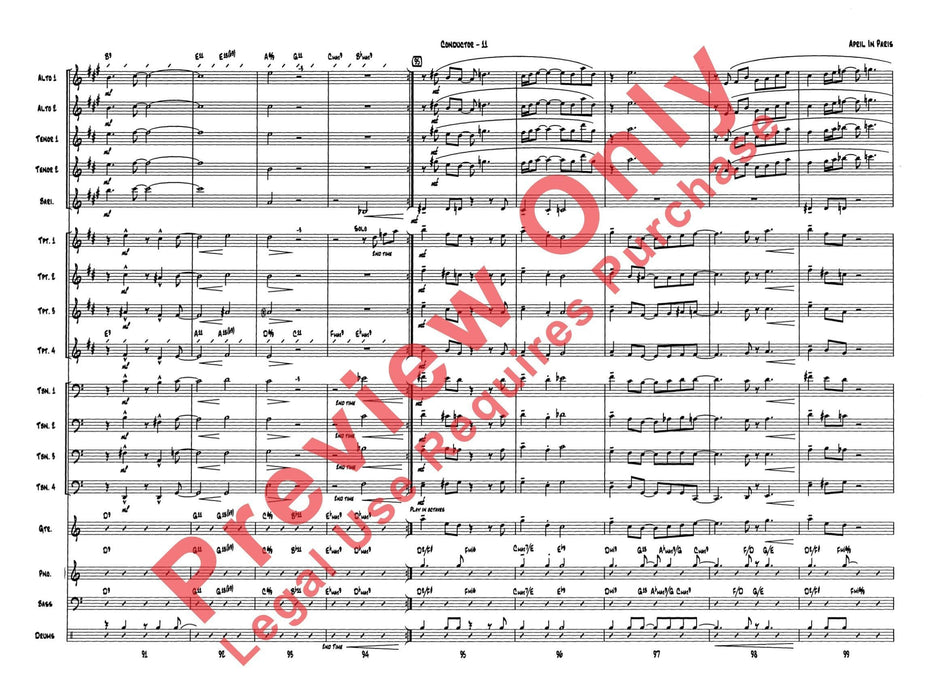 April in Paris 總譜 | 小雅音樂 Hsiaoya Music