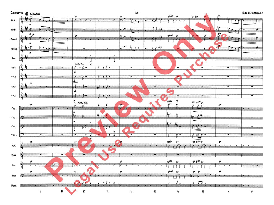 High Maintenance 總譜 | 小雅音樂 Hsiaoya Music