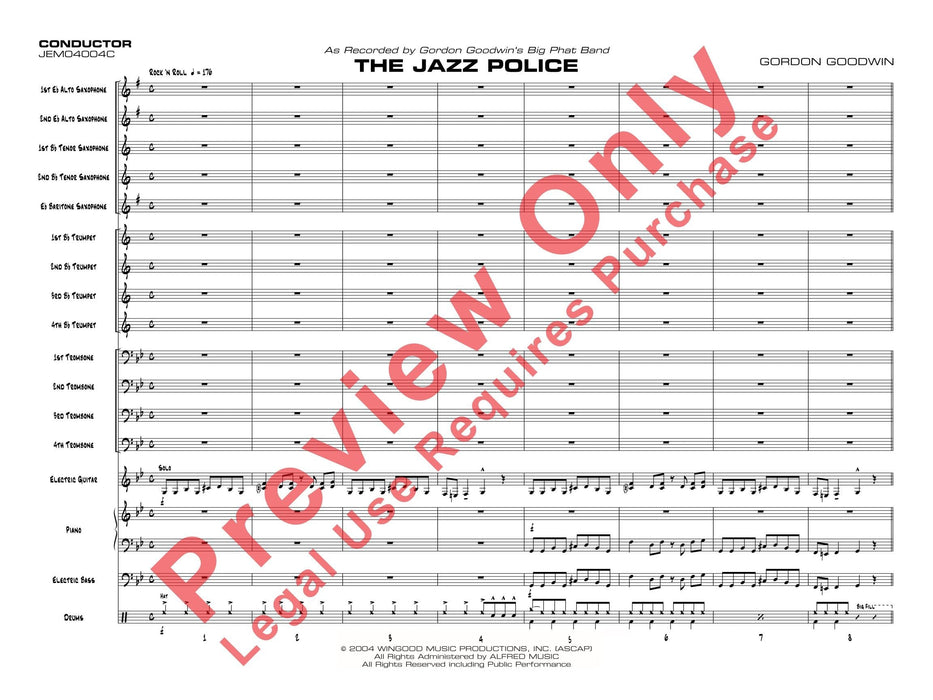 The Jazz Police 爵士音樂 總譜 | 小雅音樂 Hsiaoya Music