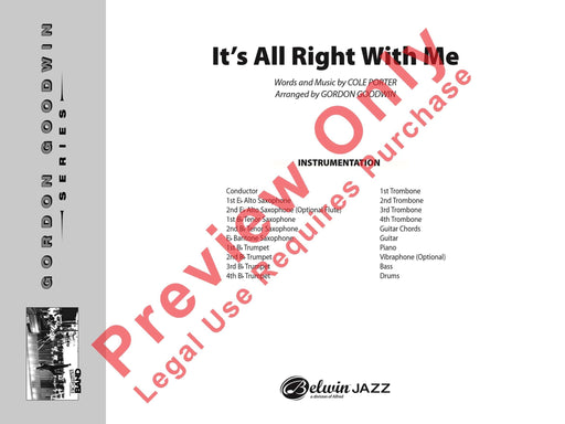 It's All Right with Me 總譜 | 小雅音樂 Hsiaoya Music