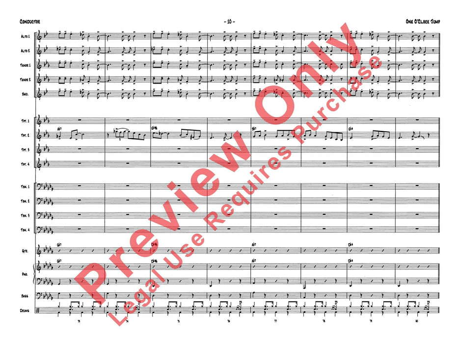 One O'Clock Jump 總譜 | 小雅音樂 Hsiaoya Music