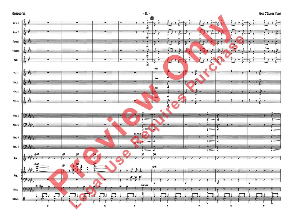 One O'Clock Jump 總譜 | 小雅音樂 Hsiaoya Music