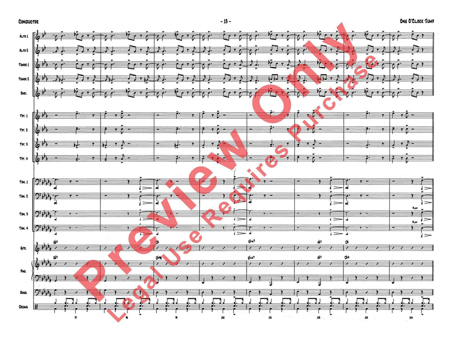 One O'Clock Jump 總譜 | 小雅音樂 Hsiaoya Music